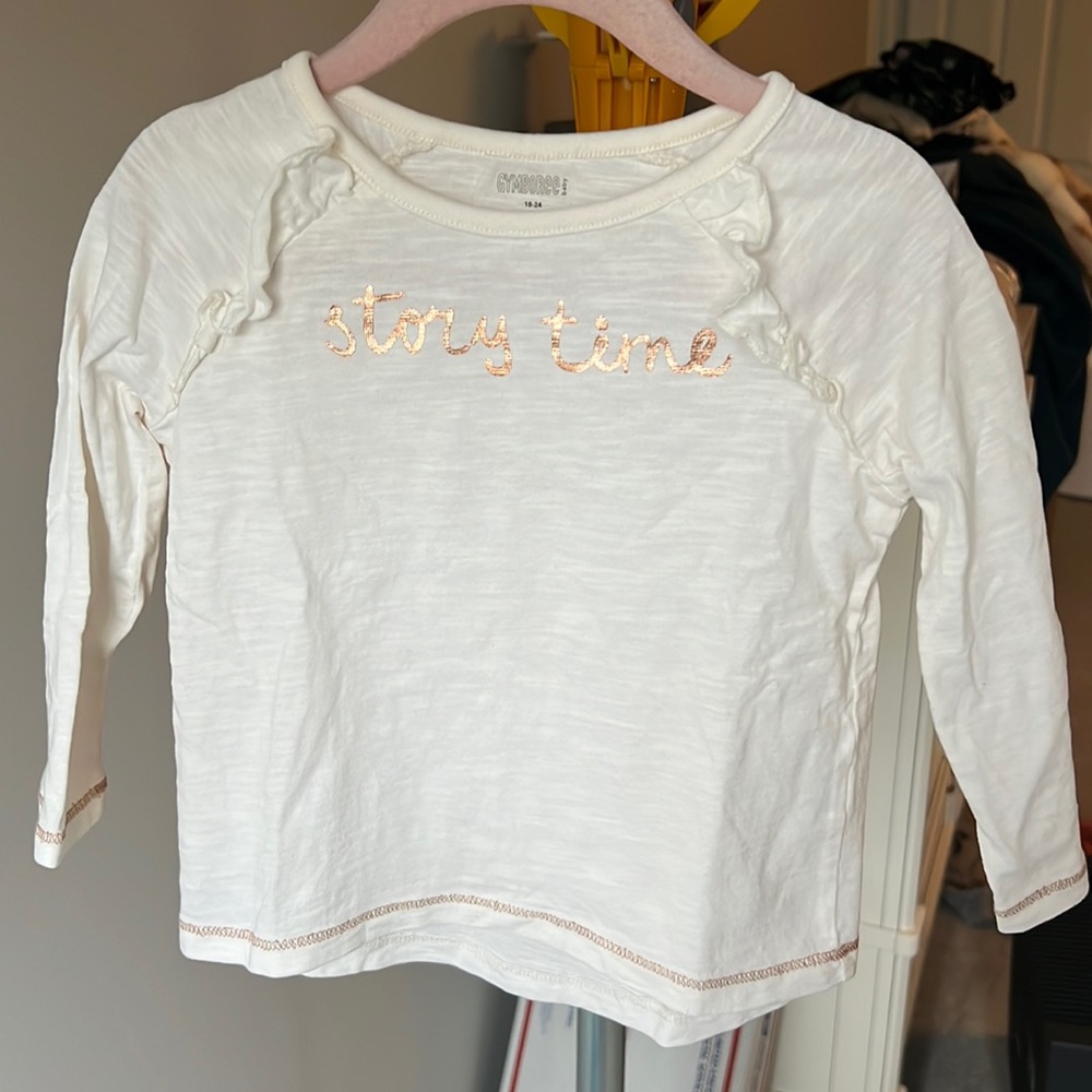 Gymboree Rose Gold Long Sleeve Shirt Size 18-24M